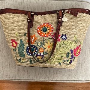 Brahmin Romina Bag in Natural Le Jardin Tote